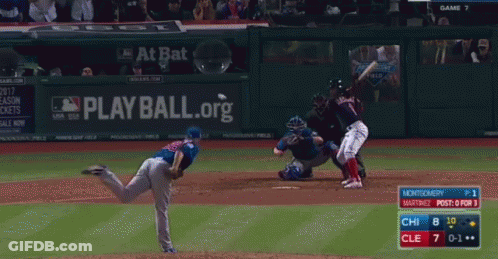 Baseball Game In Front Of Play Ball Org Sign GIF