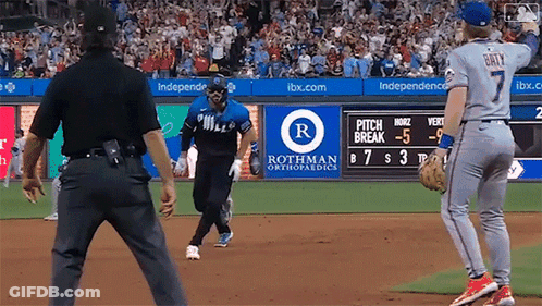 Baseball Game In Front Of Rothman Orthopaedics Ad GIF