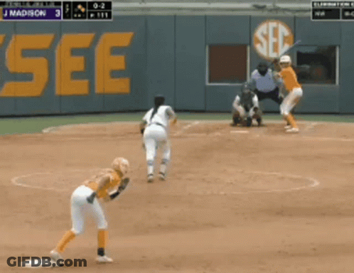 Baseball Game In Front Of SEC Wall GIF