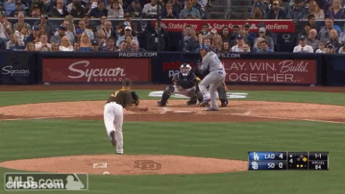 Baseball Game In Front Of Sycuan Casino Ad GIF