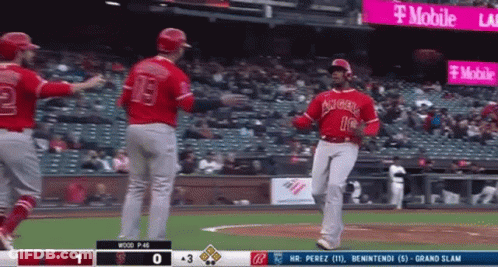 Baseball Game In Front Of T-Mobile Ad GIF