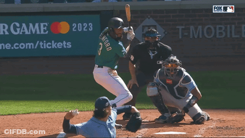 Baseball Game In Front Of T Mobile Ad GIF