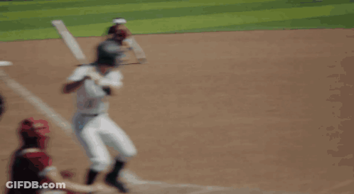 Baseball Game In Front Of Wall With XII GIF