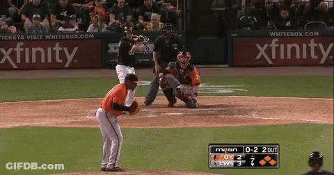 Baseball Game In Front Of Xfinity Sign GIF