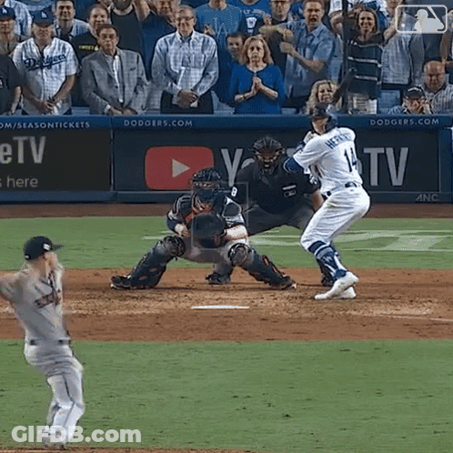 Baseball Game In Front Of YouTube Banner GIF