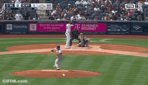 Baseball Game In Stadium GIF