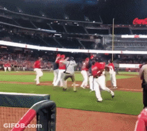 Baseball Game In Stadium GIF