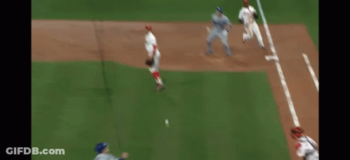 Baseball Game In Stadium With Budweiser Ad GIF