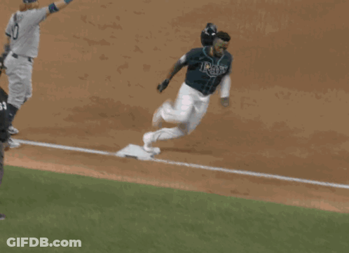 Baseball Game In Stadium With Chevrolet Advertisement GIF