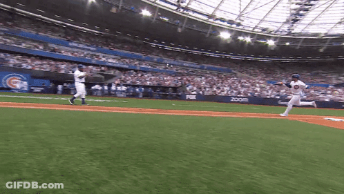 Baseball Game In Stadium With Fox Logo GIF