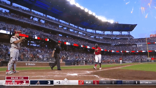 Baseball Game In Stadium With T Mobile Ad GIF