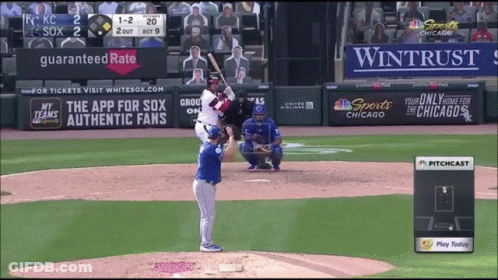 Baseball Game In Walmart-Sponsored Stadium GIF