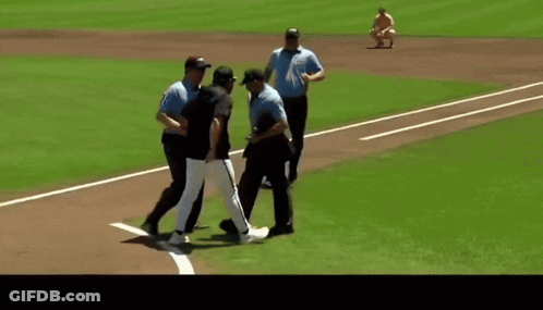 Baseball Game On ESPN Large Screen GIF