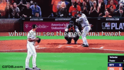 Baseball Game On TV Saying When You See The New Luna Tweet GIF