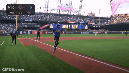 Baseball Game Score 1-0 GIF