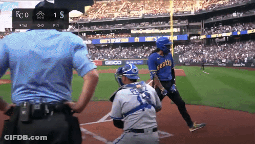 Baseball Game Score 1-1 GIF