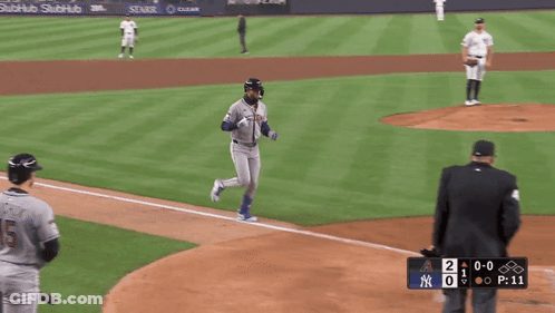 Baseball Game Score 2-0 GIF