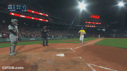 Baseball Game Score 7-7 GIF