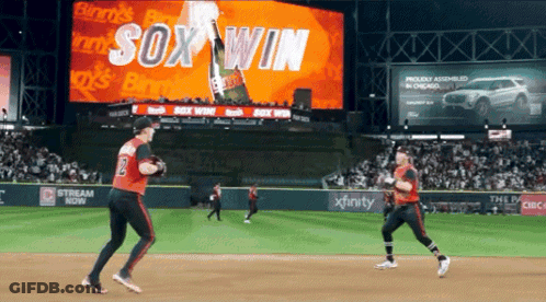 Baseball Game Sox Win Screen GIF
