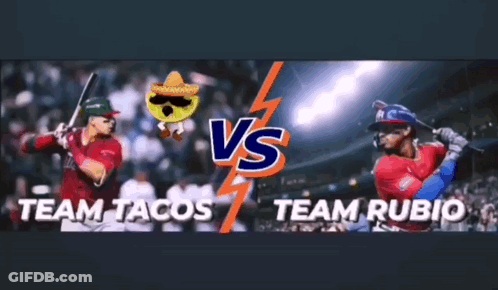 Baseball Game Tacos Vs Rubio GIF