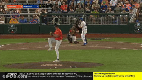 Baseball Game Virginia Vs Florida ESPN GIF