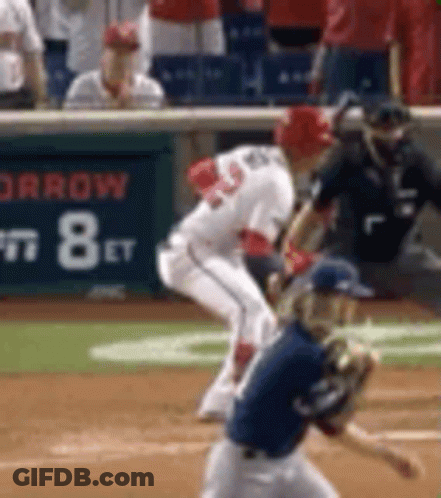 Baseball Game With Arrow Sign GIF