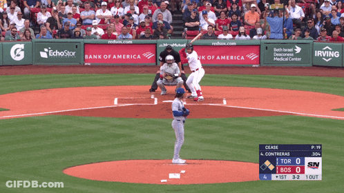 Baseball Game With Bank Of America Advertisement GIF