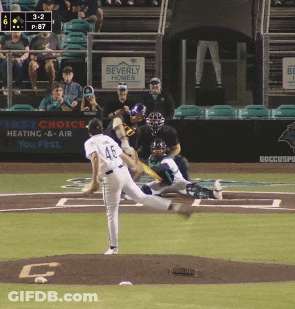 Baseball Game With Beverly Homes Sign GIF