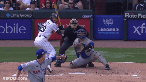 Baseball Game With CME Group Banner GIF