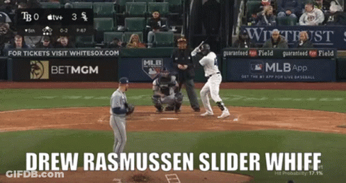 Baseball Game With Drew Rasmussen Slider Whiff GIF