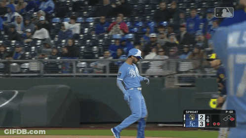 Baseball Game With Edward Jones Scoreboard GIF