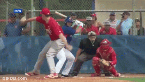 Baseball Game With ESPN Logo On Fence GIF