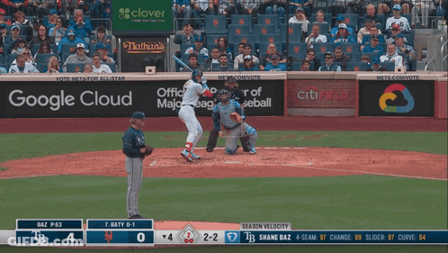 Baseball Game With Google Cloud Ad GIF