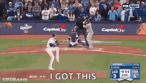 Baseball Game With I Got This Sign GIF