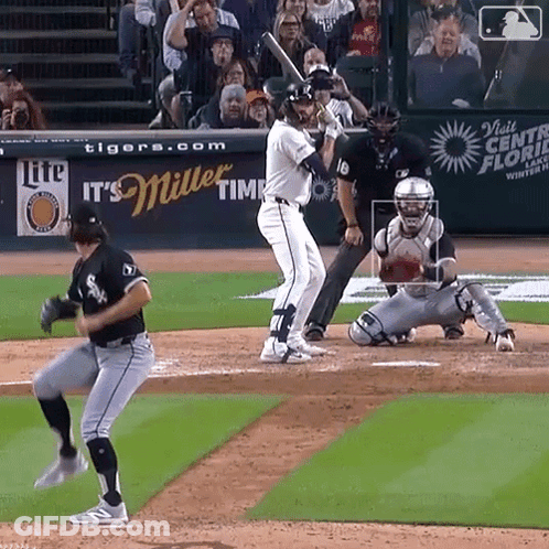 Baseball Game With Miller Lite Banner GIF