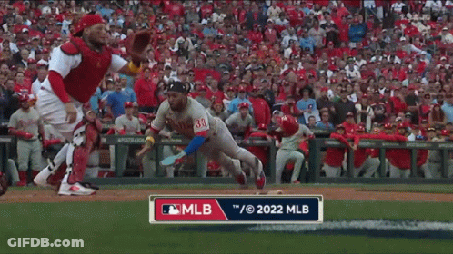 Baseball Game With MLB Logo GIF