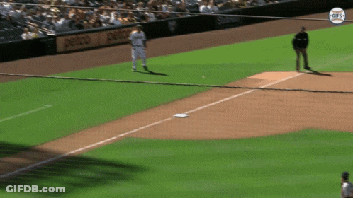 Baseball Game With Pepsi Ad In Outfield GIF
