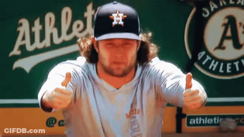 Baseball Game With Pitcher List Sign GIF