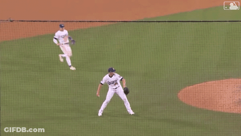 Baseball Game With Referee And Players GIF