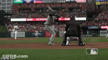 Baseball Game With Sac Fly Scoreboard GIF