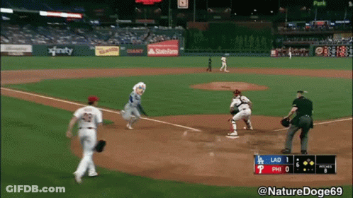 Baseball Game With State Farm And Xfinity Ads GIF