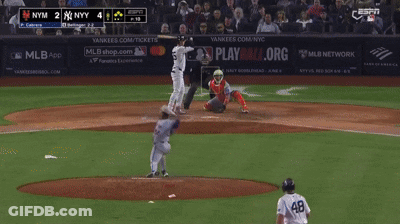 Baseball Game Yankees Vs Cubs GIF
