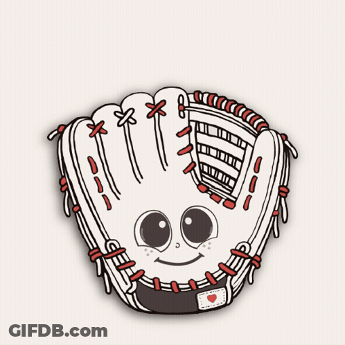 Baseball Glove Saying Love You GIF