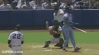Baseball Player 22 Swinging Bat GIF