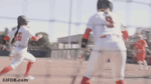 Baseball Player 26 Running Toward Player GIF
