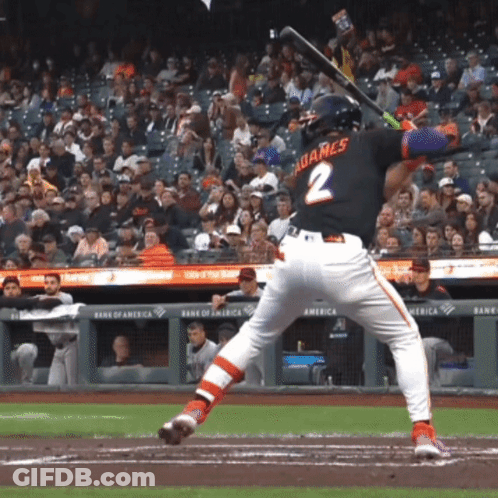 Baseball Player Adames Swinging GIF