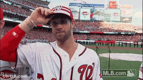 Baseball Player Adjusting Hat GIF