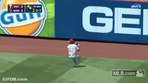 Baseball Player Catching Ball GIF