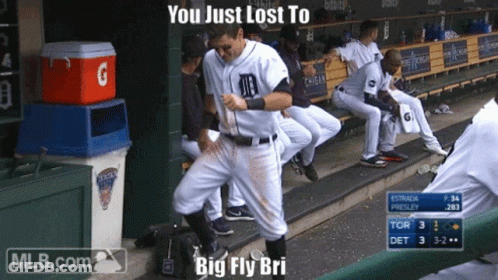 Baseball Player Dancing You Just Lost To Big Fly Bri GIF