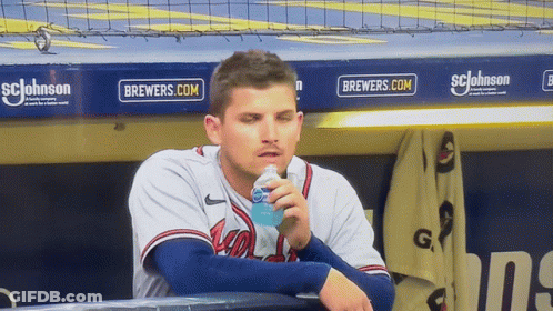 Baseball Player Drinking Water GIF
